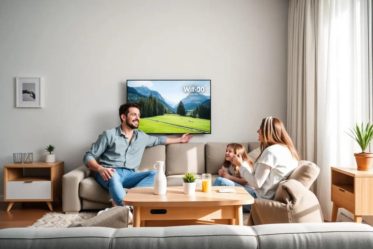 Schweizer Familie geniesst Internet, TV und WLAN von Starnet24